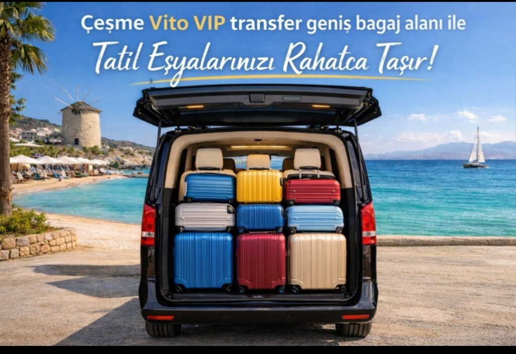 Alaçatı kalabalık Vito 8 kişilik kapasite ve bagaj alanı